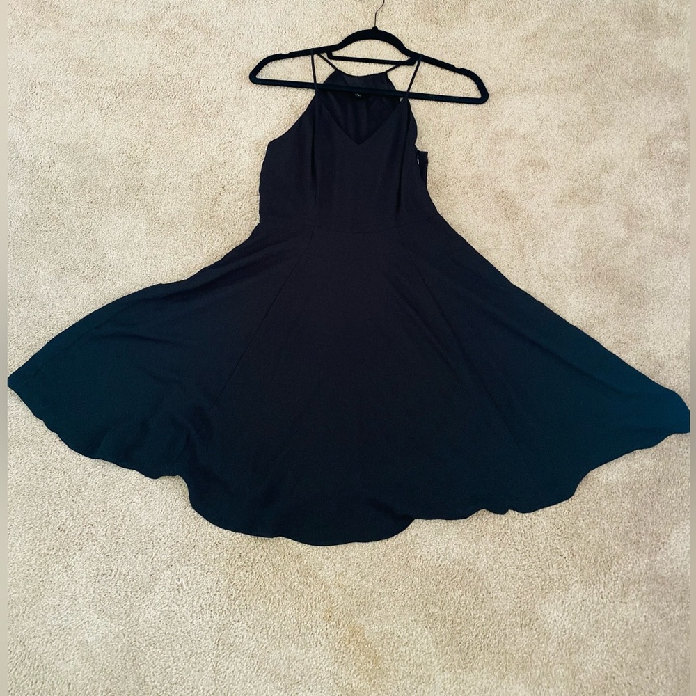 Express V Neck Spaghetti Straps Black Mini Dress Size 2